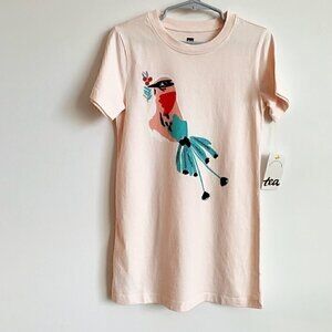 NWT Tea Collection Girl Island Bird T-shirt Dress 3T 4T 5T 6 Years